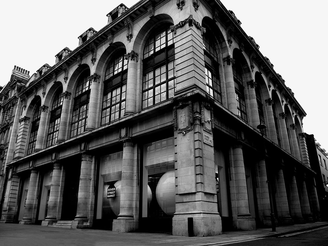 Exterior view of the Dover Street Market London retail store