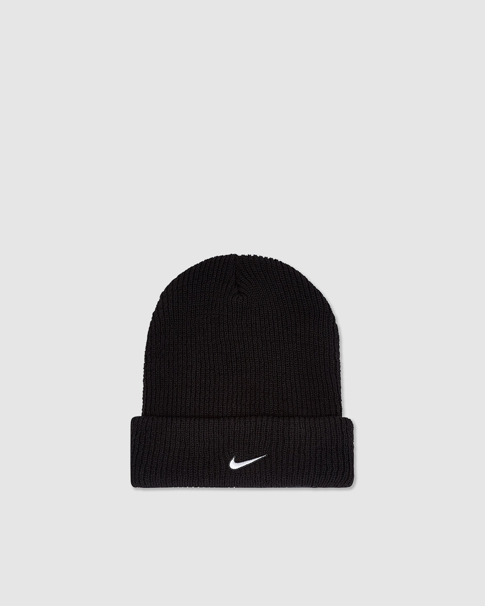 Product shot of a navy beanie