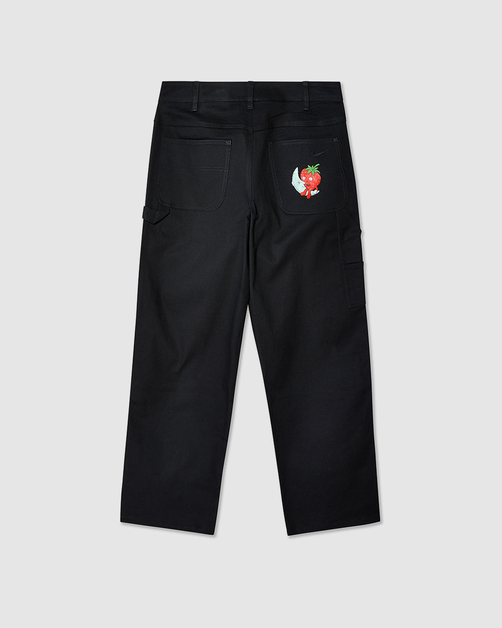 Product shot of navy pants